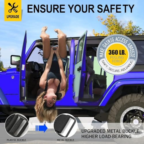 Image of moveland 2 Pack Roll Bar Grab Handles for Jeep Wrangler TJ YJ JK 1955-2023