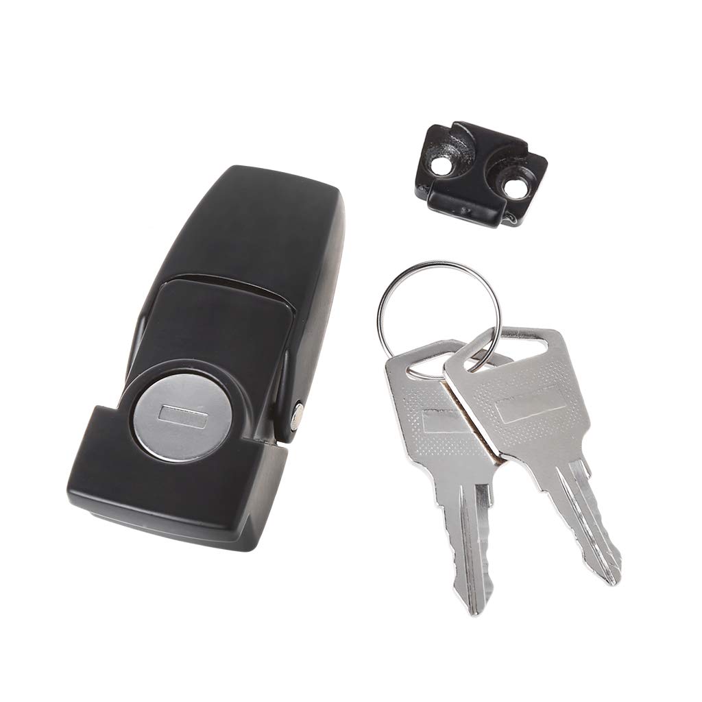 Hredwep Cabinet Black Coated Metal Hasp for DK604 Security Toggle With Two