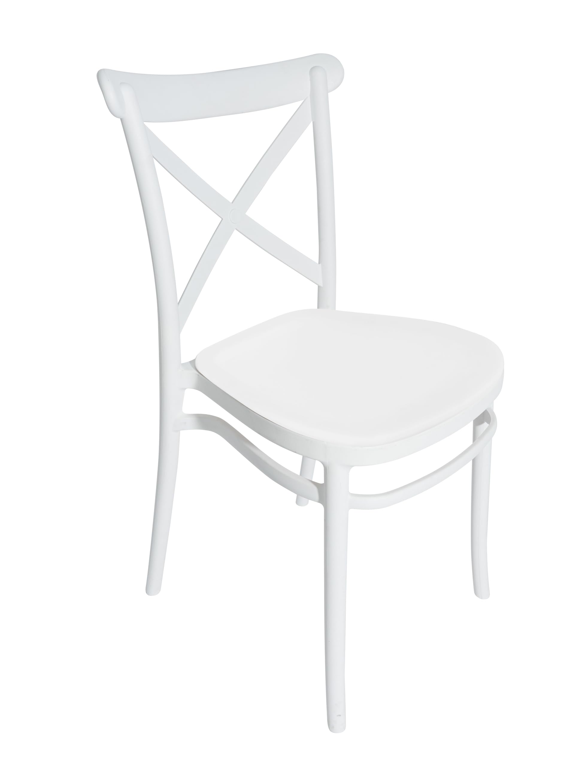 METRO Professional Silla de Comedor para Hosteleria, Plástico Reciclado/Fibra de Vidrio, Apilable, Capacidad de Carga de 150 kg, Blanco
