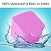 Homotte Leakproof Dips Containers Compatible with Omie Lunch Box, 2x 4 oz Salad Dressing Container To Go, Small Silicone Snack Condiment Container with Lids for kids (Pink/Teal)