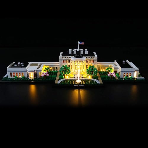 Miniatura 2 de BRIKSMAX Kit de iluminación LED para arquitectura La Casa Blanca, compatible con el modelo de bloques de construcción Lego 21054, no incluye el