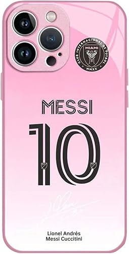 ZERMU - Funda para iPhone 13 Pro Max, Lione%l Mess%i Inter Soccer Miam-1#10 a la moda, suave, a prueba de golpes, acrílico, protección completa, TPU