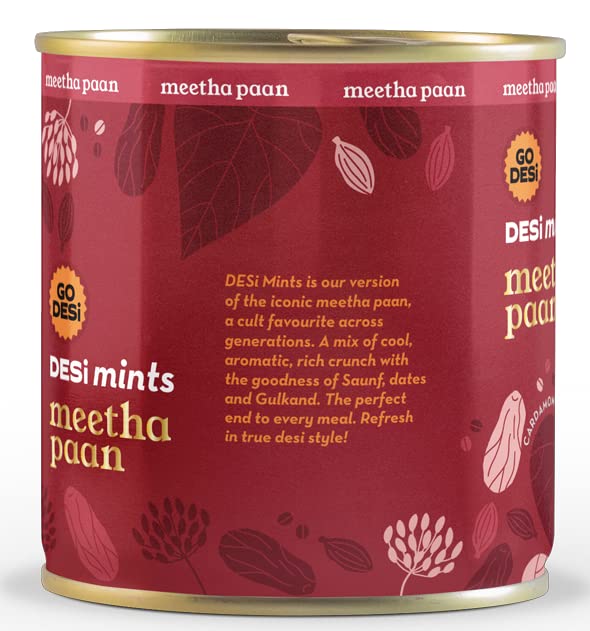 Image of Go Desi Meetha Paan Mouth fresheners, Desi Mints, Refreshing Mouthfreshener, Mukhwas (Pack of 10)
