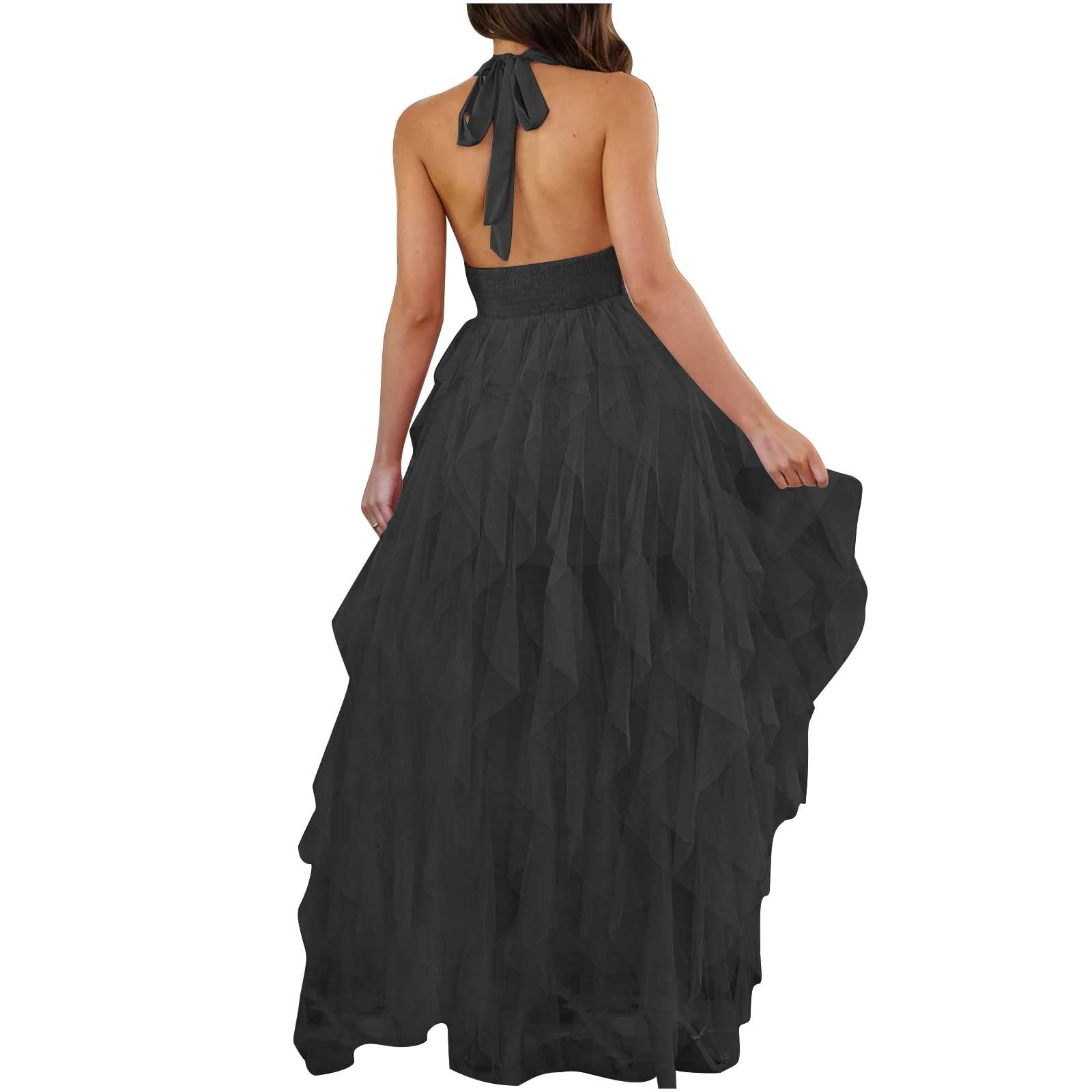 Vestiti Estivo Donna da Spiaggia Vestito Lungo Vestiti Estivi Casual Curvy Eleganti Scollo a V Senza Maniche Vestito Boho Fiore Stampato Maxi Lunga Sexy da Cerimonia