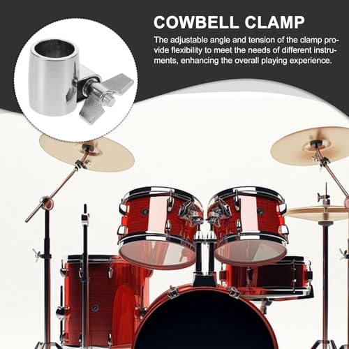 Soporte ajustable para cowbell, clamp doble para batería miniatura 3