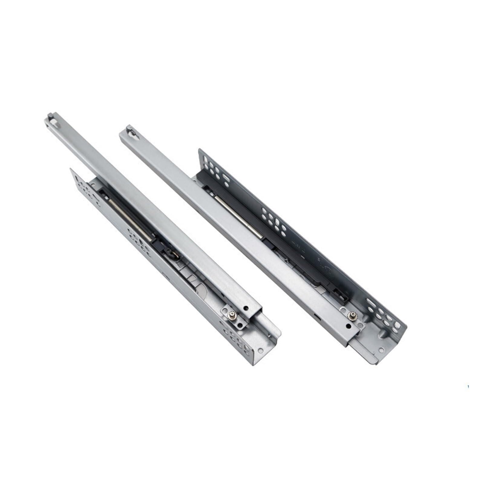 Drawer Runners 1Pair/ Lot Two-Section Bottom Drawer Track Cabinet Hidden Slideway Damping Buffer 25kg(12inches 300.0mm)