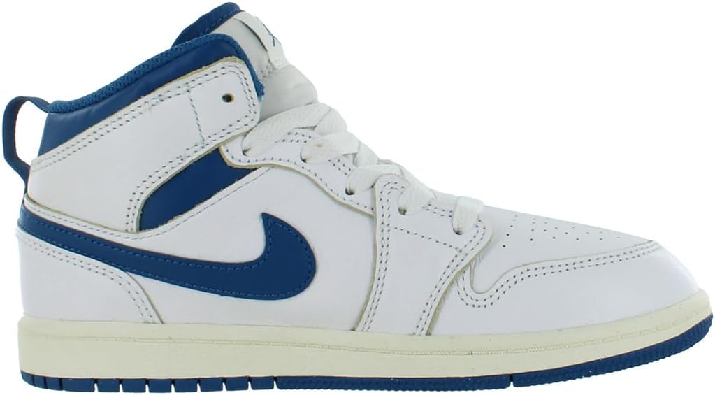 Jordan Little Kid's 1 Mid SE White/Industrial Blue-Sail (FN7493 141) - 11 - Image 3