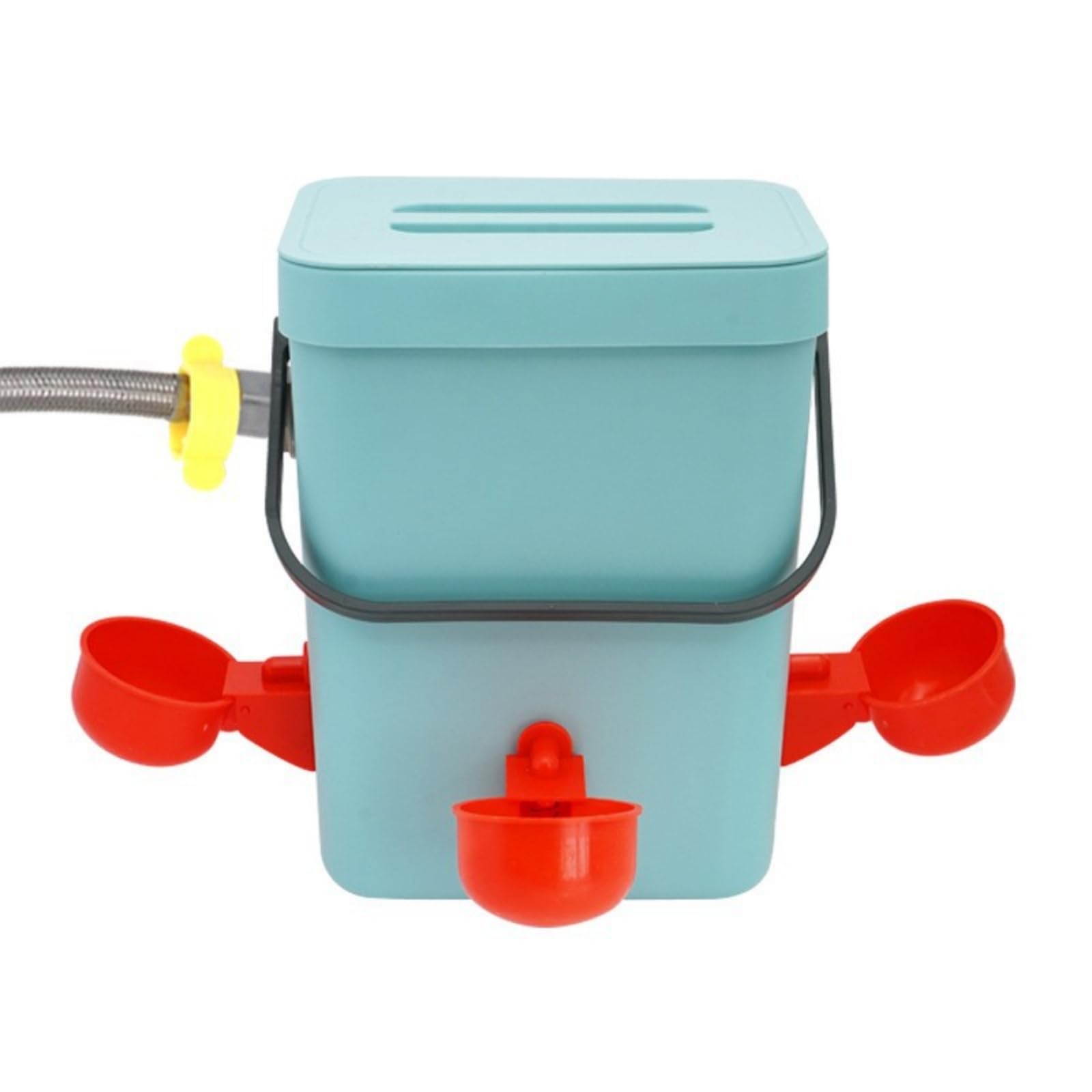 Abbeveratoio Automatico Riutilizzabile | Abbeveratoio Automatico per Pollame, Portatile, Allevamento, 5L, con Tubo 80CM