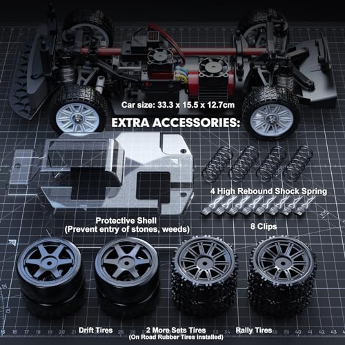 Image of MJX Hyper GO 14303 1 /14 Citroen C3 Fast RC Cars for Adults, Max 40mph Brushless RC Drift Car with Gyro, 4WD RTR High Speed RC Rally Car, 2 of 2000 mAh Drifting RC Remote Control Car for Adult