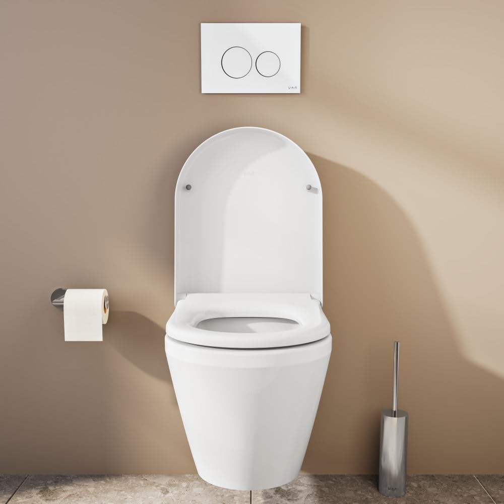 VitrA Integra Nuvoplast Abattant WC universel avec fermeture lente et retrait facile Blanc