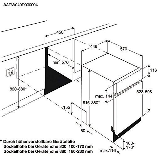 AEG f65412im0p teilintegrierbarer vaatwasser/A + + A/9 couverts/45 cm/roestvrij staal - Image 5