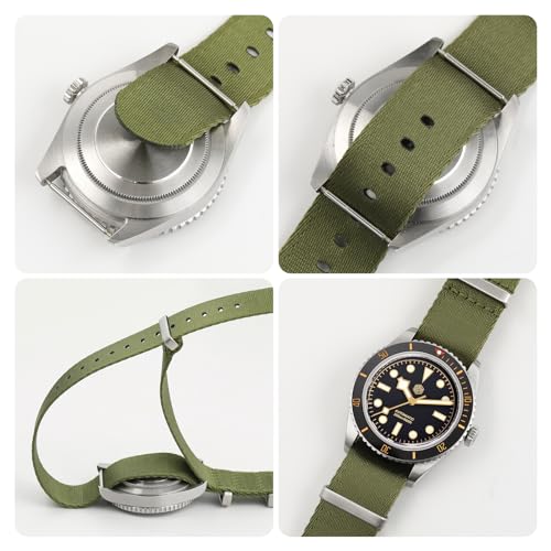 Image of watchdives Nylon Watch Band 20mm 22mm Multicolor Replacement Watch Straps for Men Women