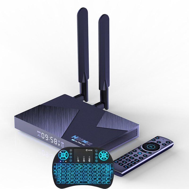 Android 12 TV Box H96 MAX+, Rockchip RK3588 Octa-Core, 8GB RAM 64GB ROM, WiFi 6 y Bluetooth 5.0, 8K/4K Ultra HD Streaming, USB 3.0, reproductor multimedia inteligente
