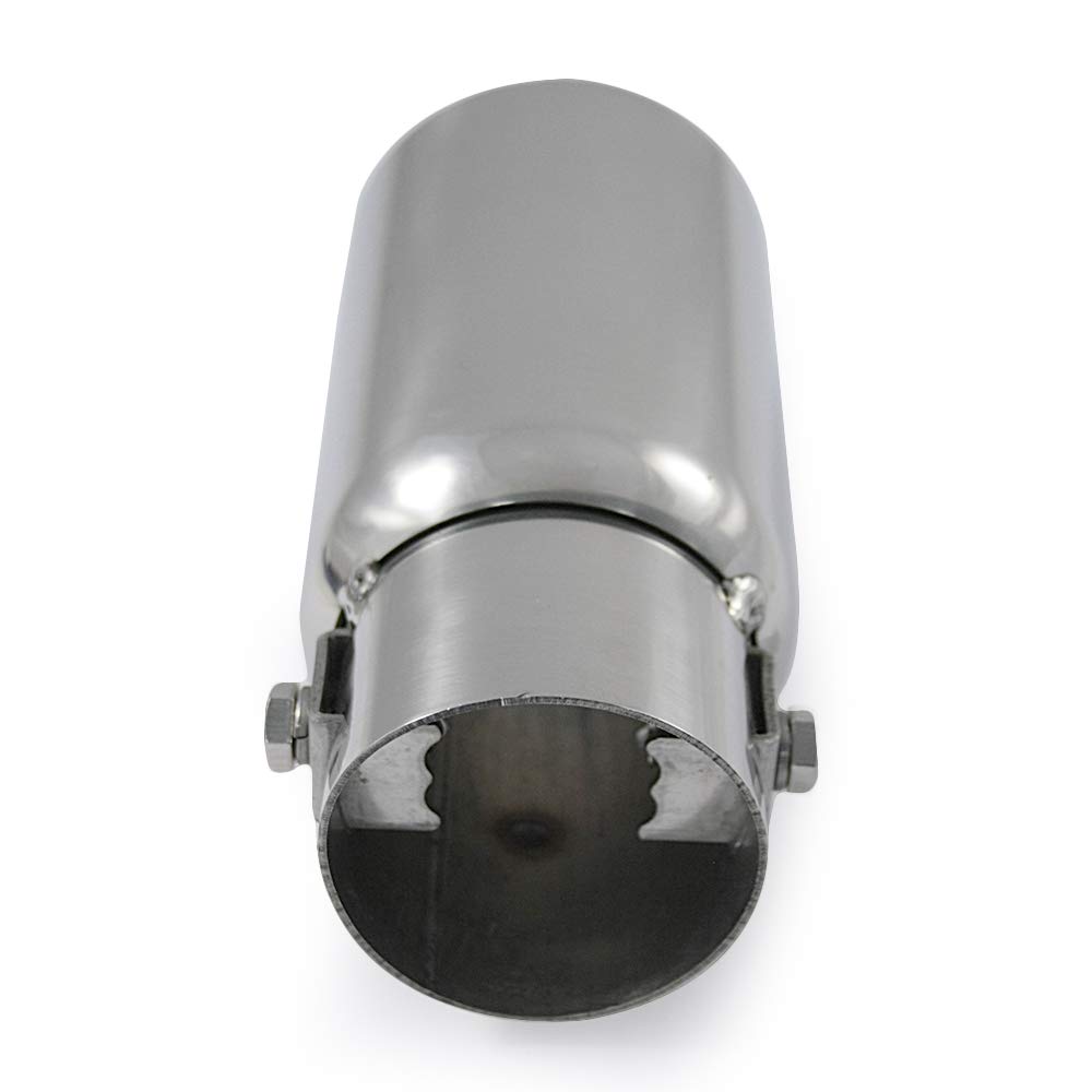 0115 Universel Embout D'echappement Acier Inoxydable jusqu'a 44mm Chrome