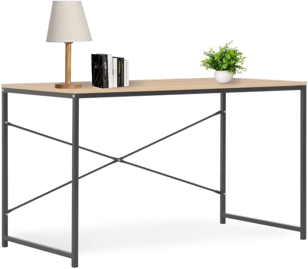 BIGBARLEY Industrial Desk, Standing Desk with Shelves, Sit