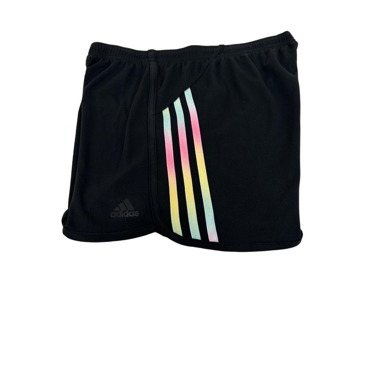 Short de sport adidas filles noir avec rayures - 2