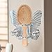 Hair Brush Holder Wall Mount – Durable Comb Shelf, Butterfly Design | Wall-Mounted Hair Tool Organizer with Hairband Storage, Perfect for Bathroom and Vanity | Space-Saving Brush and Comb Holder