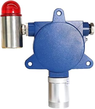 Fixed Single Nitrogen N2 Gas Leak Detector 0-100% VOL Monitoring Nitrogen Concentration 24 Hours Sensor with Sound &Light Alarm (RS485(Transfer Card Included), 2NO+2NC,24V 100mA