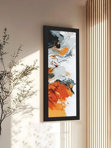 Image of PAINTINGMANTRA Multicolor Abstract Modern Wall Art Framed Luxury Paintings for Home Decoration, Living room, Bedroom and Office Decoration (99x38 CM)