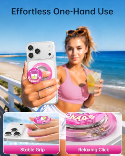 Image of SYNCWIRE Magnetic Phone Ring Holder, for MagSafe Phone Grip Stand Kickstand | 360 Rotation, Double-Sided Magnet, Cell Phone Grip Finger Holder, for iPhone 17 16 15 14 13 12 Pro Max, MagSafe Accessories