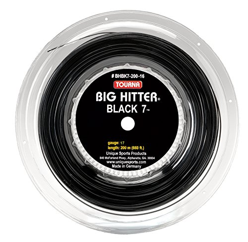 Tourna Big Hitter Black 7 Ultimate Spin String, Black7 17G Reel #TOP6