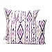 TRESMESTRES Fundas para Cojines 60x40 - Cojines Cama Decorativos - Decoración Cuarto - Funda Cojín 40x60 cm, Lila o Morado, Set 2