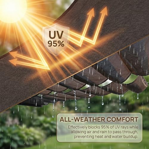 Voile d'ombrage rétractable ondulée store extérieur terrasse personnalisables