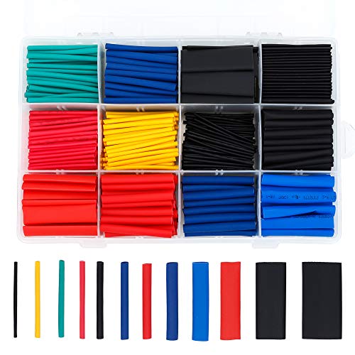 Intirilife 560 connecteur à souder en 12 Tailles - 560 pièces de Gaine thermorétractable Ignifuge en différentes Tailles - Coffret avec Gaines à souder en 5 Couleurs