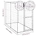 Tidyard Dog Kennel, Durable Galvanized Steel Playpen 43.3x86.6x70.9 Inches with Lockable Door for Outdoor Safety and Exercise for Medium Large Dogs