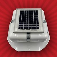 Vista 2 de Solar Blaster Ventilador solar para techo – Ventilador solar para ático – RoofBlaster solar con ventilación blanca de 3 vatios Solución
