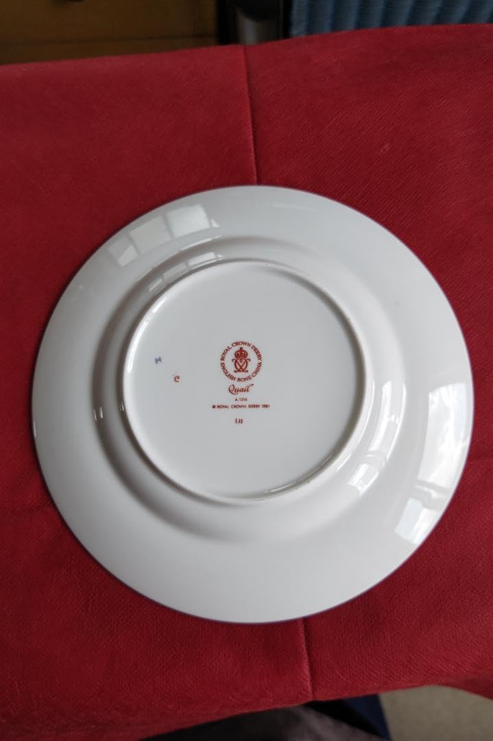 ロイヤルクラウンダービー Quail(うずら）プレート 6枚セット） Amazon.co.jp: ROYAL CROWN DERBY Quail（うずら） プレート 6枚