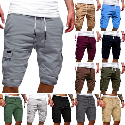 White Jean Shorts Men Shorts For Men Lounge Elastic Waist Short Loose Bandage Athletic Pants Classic Fit Knee-Length Jorts For Gym Workout Short Mens Swim Trunks #TOP3