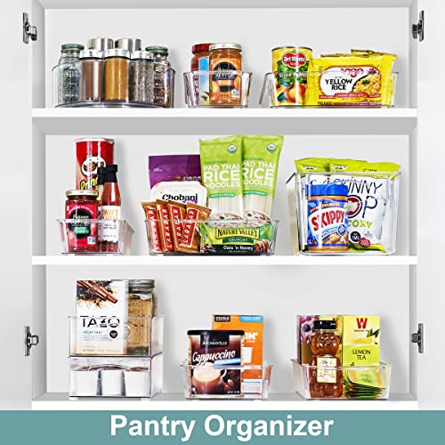 Sorbus Fridge Organizer on Wheels - Rolling Fridge Organizers and Storage Clear Design with Dividers & Handles for Kitchen Organization and Storage (Flat Top, Large - 2 Pack) by Sorbus - Image 6