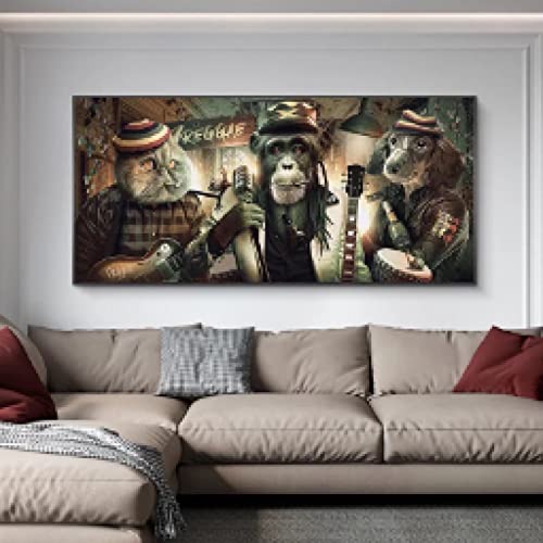 Impression toile grand format abstrait de singe moderne pour décoration murale chic - 4