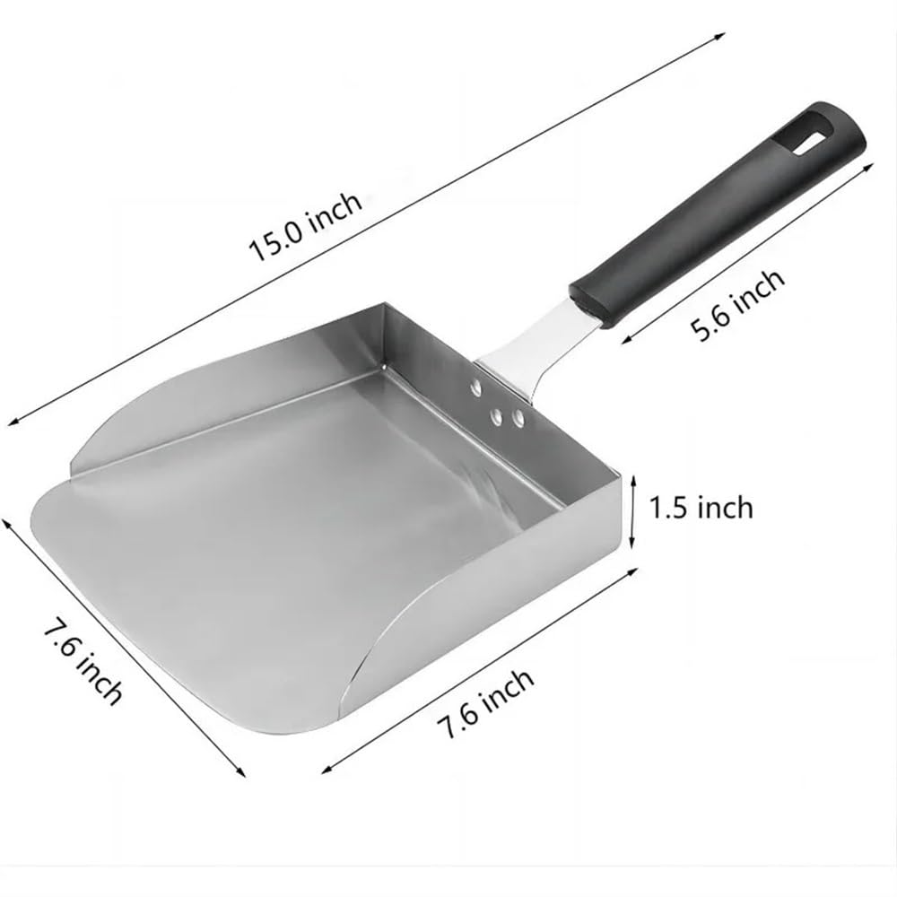 Spatola per alimenti in acciaio inossidabile Spatola per barbecue Piastra Food Mover Pala multifunzionale Utensili per barbecue Accessori da cucina all'aperto