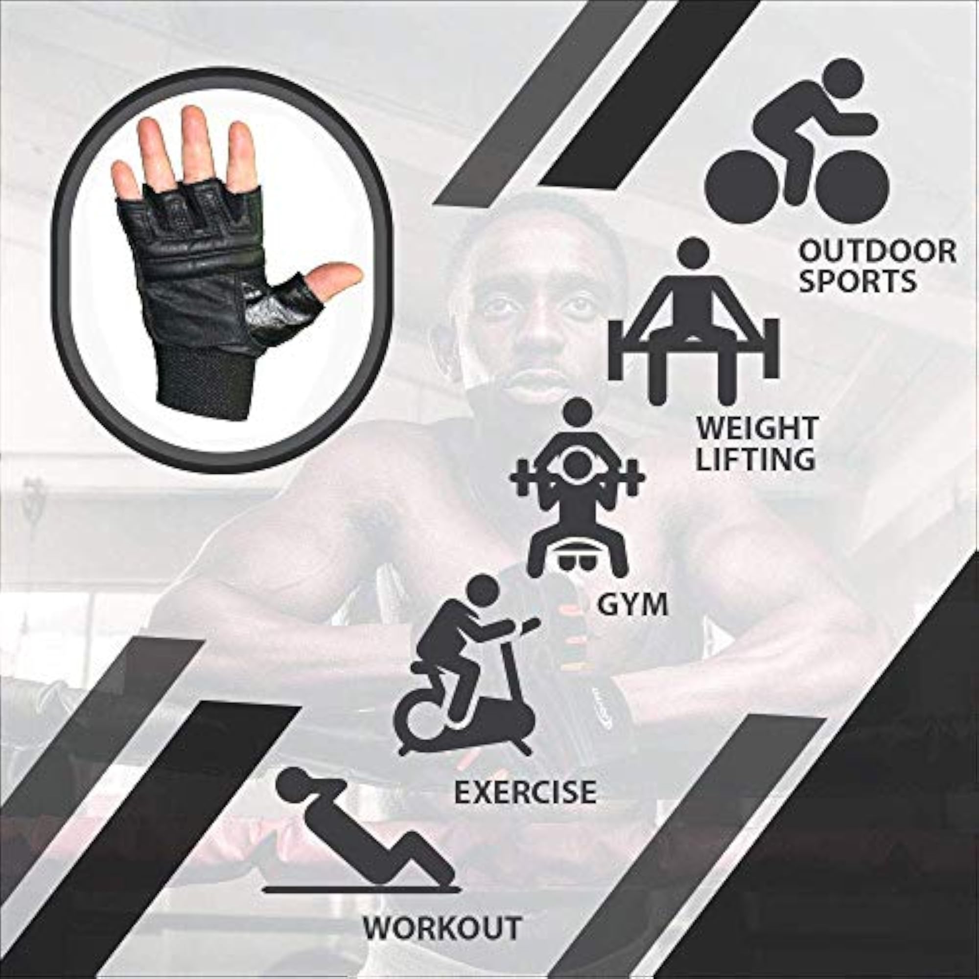 Gym Bag Combo Men Black Gym Bag, Shaker Stop Bottle and Gloves