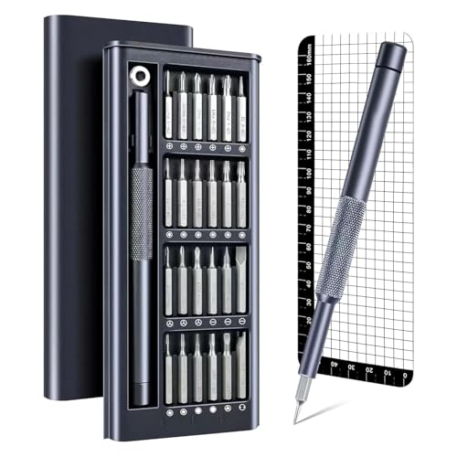 kinoco 26 in 1 Kit De Tournevis de Précision, Set Werkzeuge mit Torx T2 T3 T4 T5 T6 T8 T9 T10, Hex H1.5 / H2.0, Für Macbook, iphone, Schalter, Ps4, Ps5, Laptop, Brillen, Uhren, Fahrrad