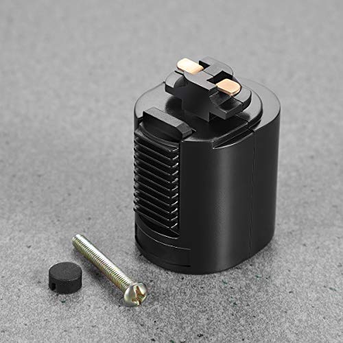 Uonlytech Track Light Adapter Rail Head Lighting Track Accessory for 110V Pendant with Wire Cord (Black)