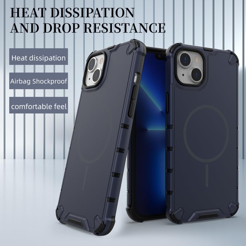Coque iPhone 15 Plus bleu robuste pour éviter les bris d'écran et réparations coûteuses