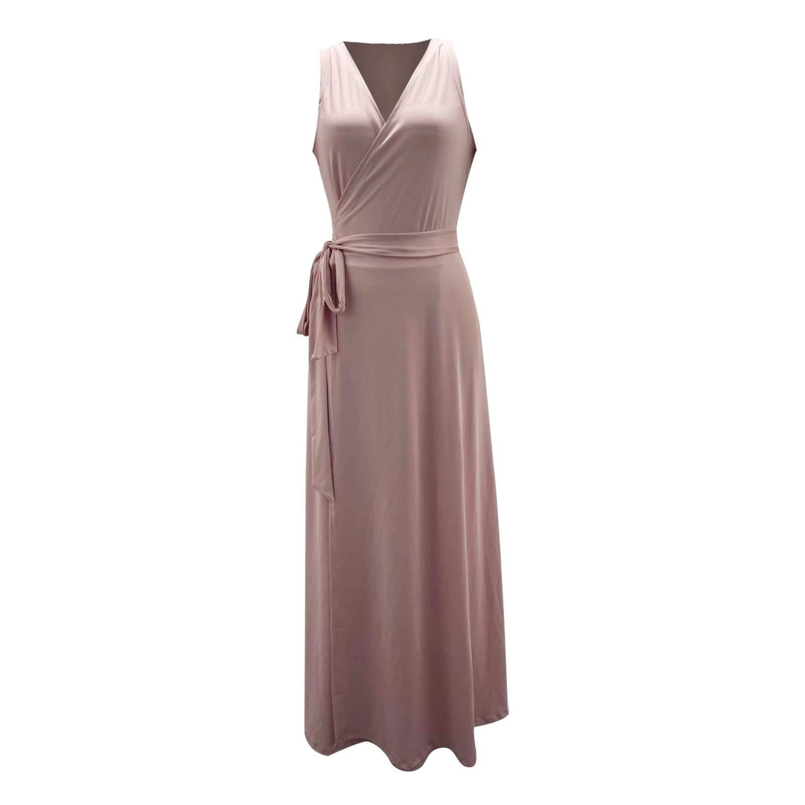 Abiti Donna Estivi Eleganti Cerimonia Abito da Donna Ballo Abiti Cocktail Party da Damigelle Senza Manica Classico Ruffled Vintage Festa Lunghi Sexy Hot Abito Donna Elegante Ballo