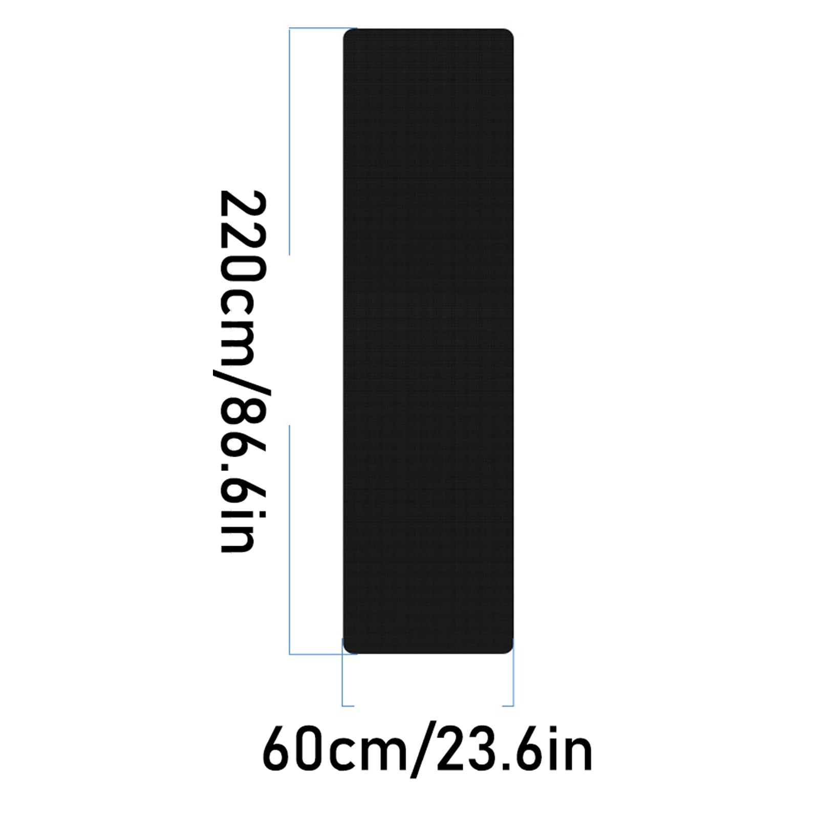Tappetino Per Tapis Roulant,Tappetini Attrezzi Fitness，Tappeto Antiscivolo Antivibrazione Protezione Del Pavimento, Tappetino Insonorizzante Per Tapis Roulant, Ellittiche, Canottaggio(220x60cm)