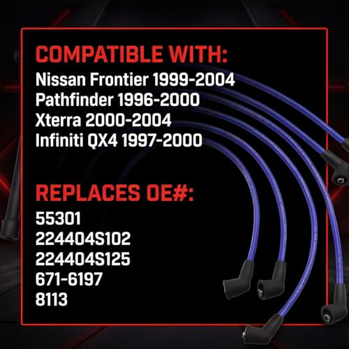 55301 Spark Plug Wire Set for Nissan Frontier & Xterra - Image 4