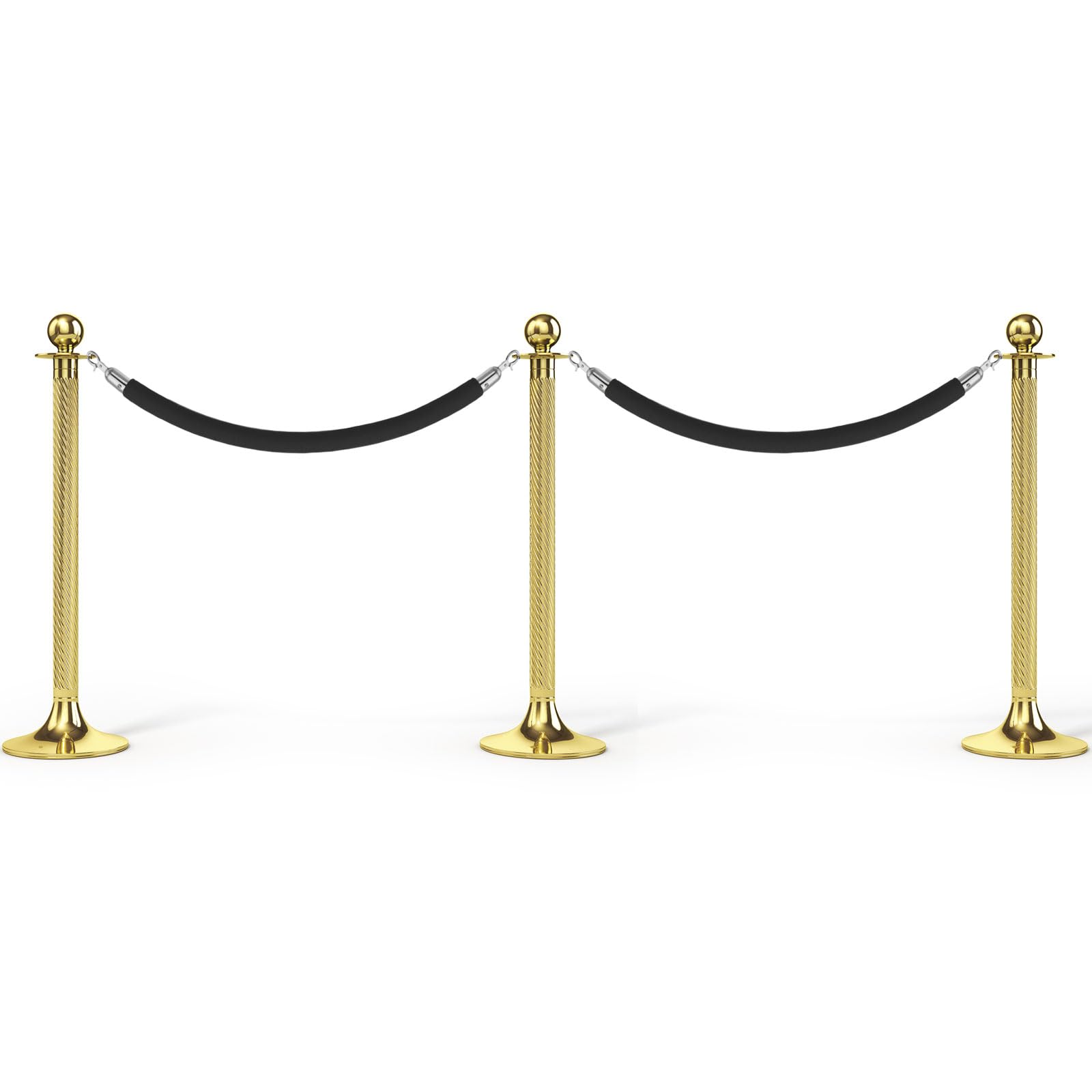 Planetqueue Rope Queue Management Rope PATIKIL Black Velvet Stanchion Ropes - 2 Pack ...