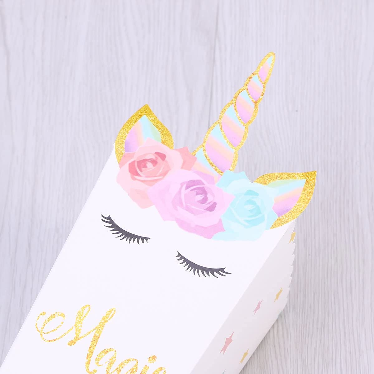 12 Boîtes à Popcorn Licorne Rose - Conteneurs Carton Fête, Anniversaire, Noël Et Soirée Cinéma