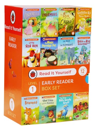Image of Read It Yourself with Ladybird: Early Readers Level 1: 12 Books Collection Box Set (Cinderella, The Three Billy Goats Gruff, Little Red Hen, The Enormous Turnip, The Fox and the Crow and More)