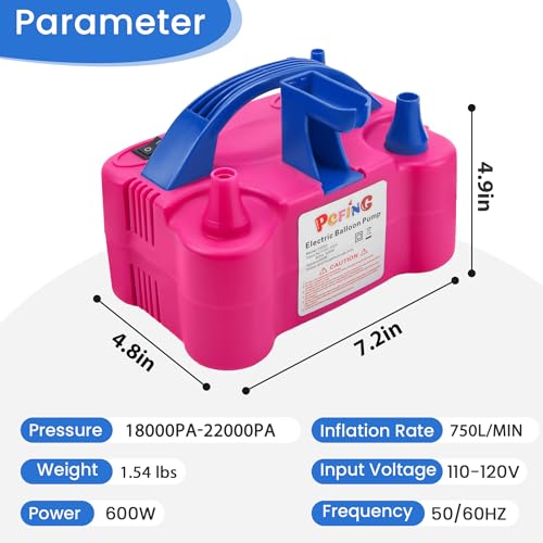 PCFING Electric Balloon Pump Dual Nozzle