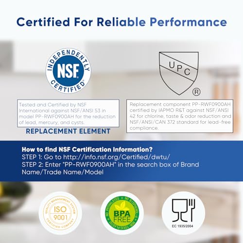 Image of PUREPLUS UKF8001 NSF 53&42 Certified Water Filter Replacement for Maytag UKF8001P, EDR4RXD1, Everydrop Filter 4, PUR 4396395, Puriclean II, UKF8001AXX-200, UKF8001AXX-750, RWF0900A, 2Pack