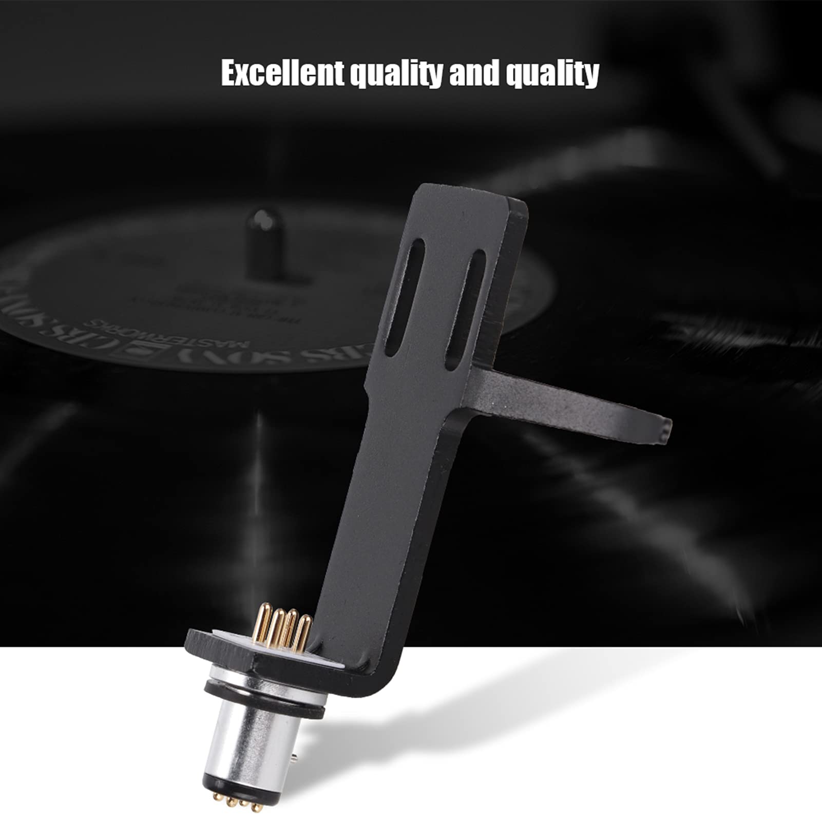 Porte-Cellule pour Lecteur Phono de Haute qualité, Connexion Facile avec 4 Câbles et 2 Paires de Vis, pour Cellules Phono Haut de Gamme, pour Platines Vinyles à