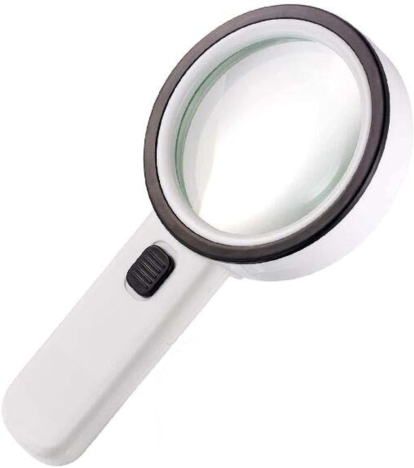 Bardzo duża ręczna lupa LED z 12 światłami - 112 mm z soczewką 5X - podświetlana lupa do czytania dla seniorów Czytanie, słabe widzenie, zwyrodnienie plamki żółtej, hobby i rękodzieło Uniwersalne