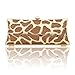 Damara Womens Hardcase Shinny Clutch Evening Bag